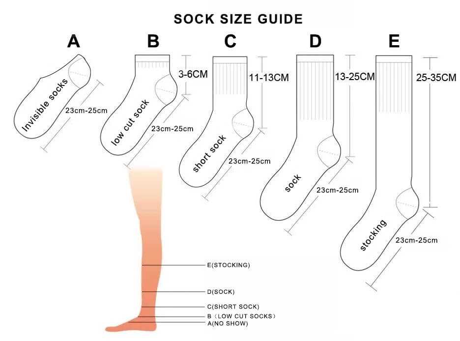Custom Socks Sizes
